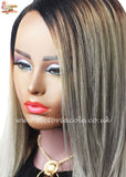 1B Grey Ombre Straight Virgin Hair