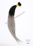 1B Grey Ombre Straight Virgin Hair