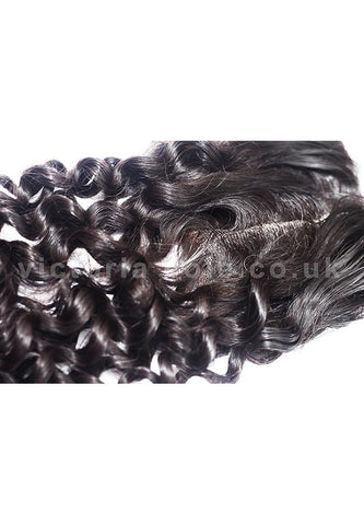 10" Loose Jerry Lace Closure  1B Natural Black