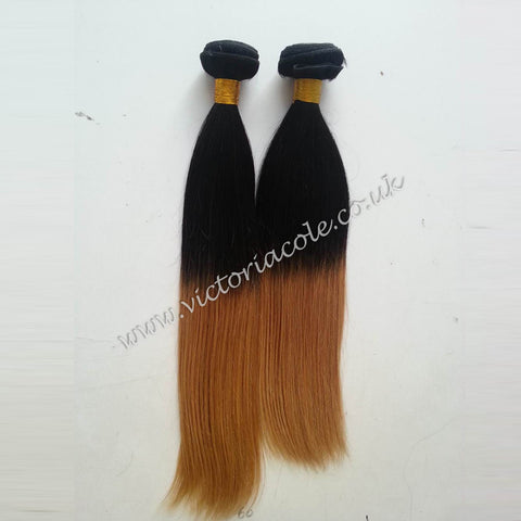 Peruvian Hair Straight Ombre 1B/33 -8" Extensions